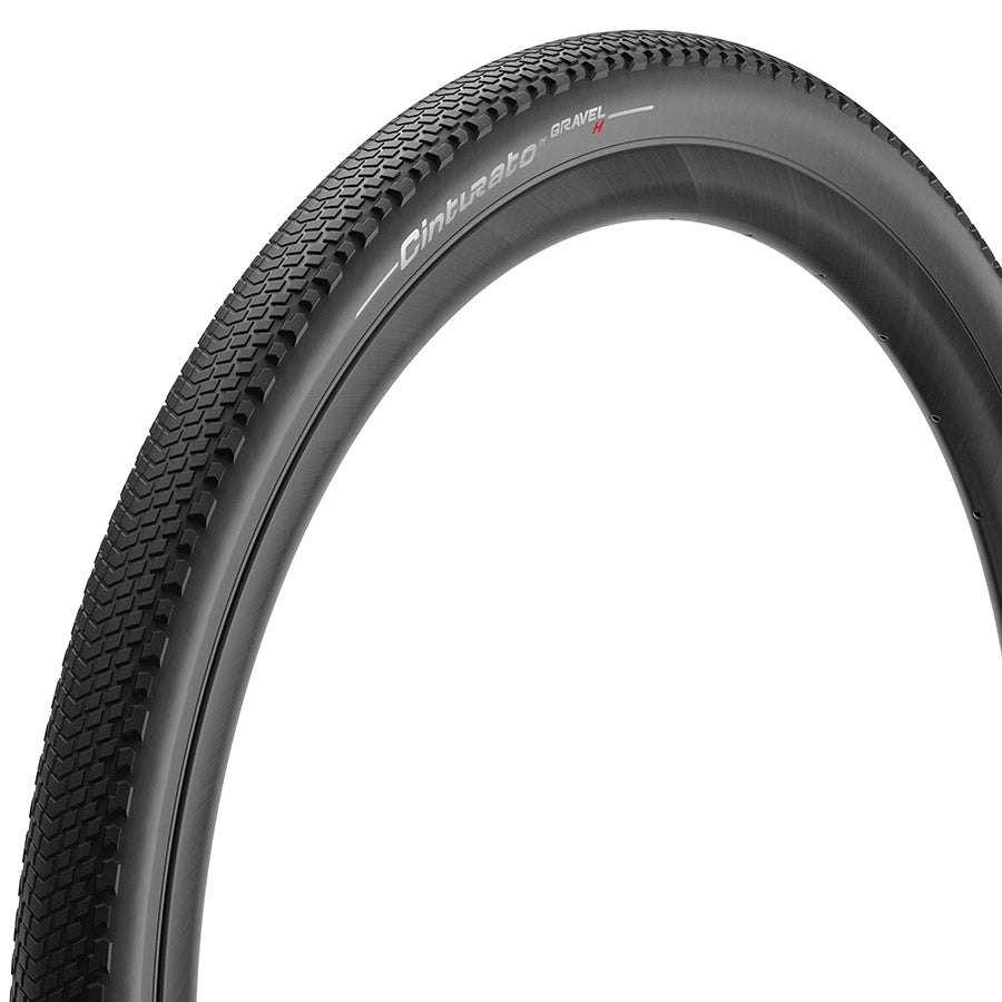 Pirelli Cinturato Gravel H HP-Line tire, 700x40c, tubeless-ready gravel tire with black sidewalls and ProWALL technology.