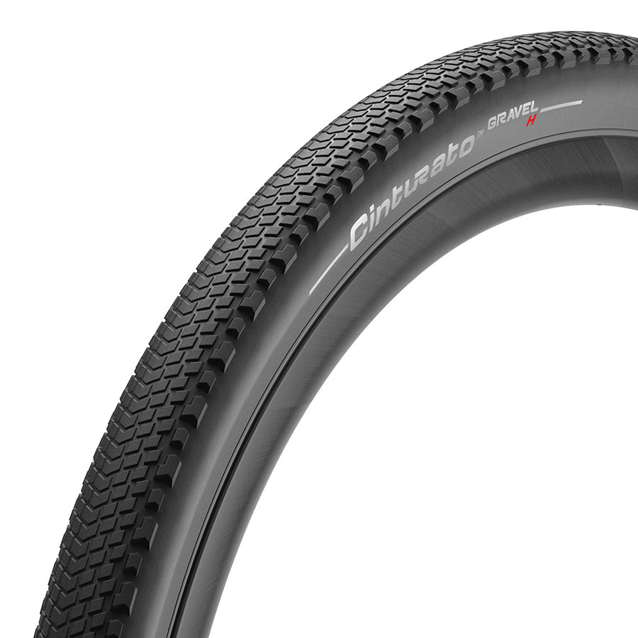 Pirelli Cinturato Gravel H P-Line tire, 700x35c, tubeless-ready gravel tire with SpeedGrip TechWall tread in black.