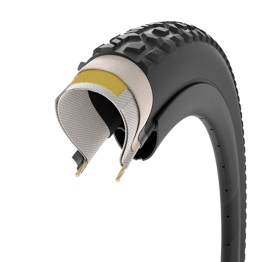 Pirelli Cinturato Gravel M HP-Line gravel tires, 700x40c, folding, tubeless-ready, black, with SmartEvo and ProWall technology