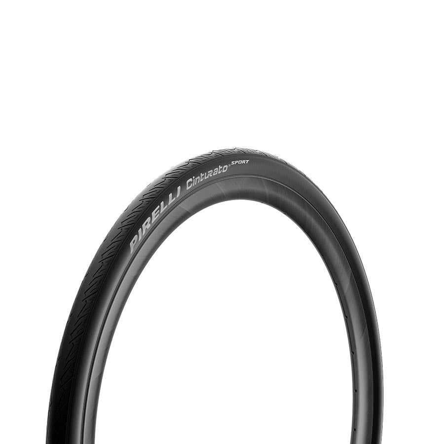 Pirelli Cinturato Sport road tires for bicycles, 700x26c folding clincher with Pro Techwall in black, designed for durability and performance.