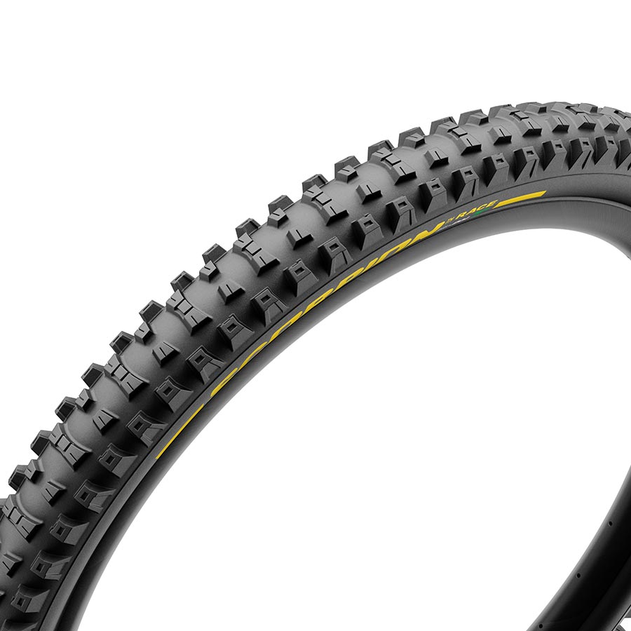 Pirelli Scorpion Race DH T mountain tire, 27.5x2.5, tubeless-ready, black folding tire for downhill riding.