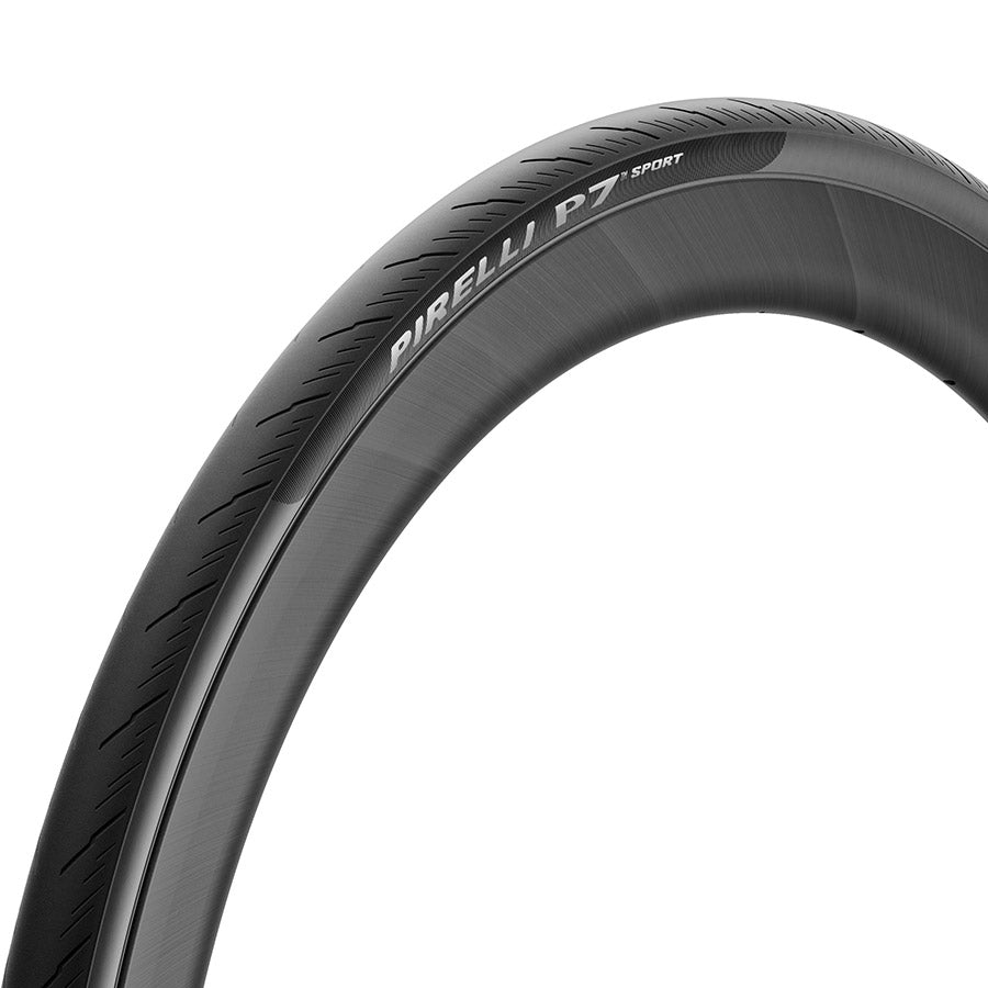 Pirelli P7 Sport Road Tires for bikes, black folding clincher design with Pro Techbelt, 700x24C size for road cycling.