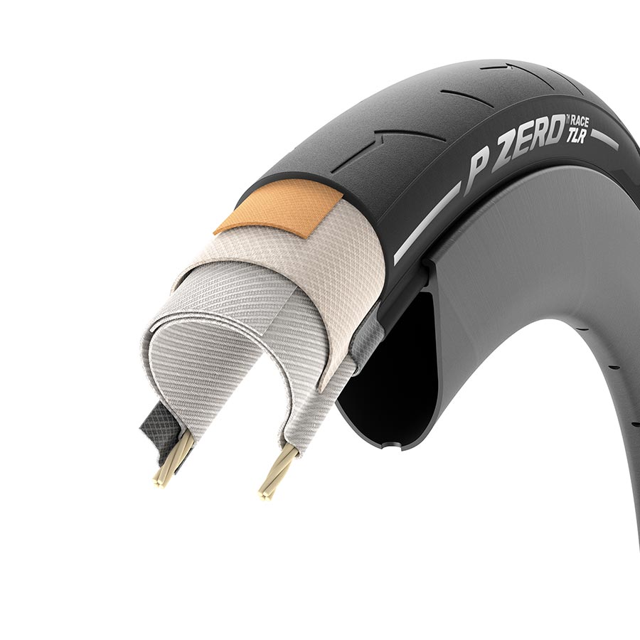 Pirelli PZero Race TLR road tire 700x26c folding tubeless-ready tire with SmartEvo casing, black, made in Italy