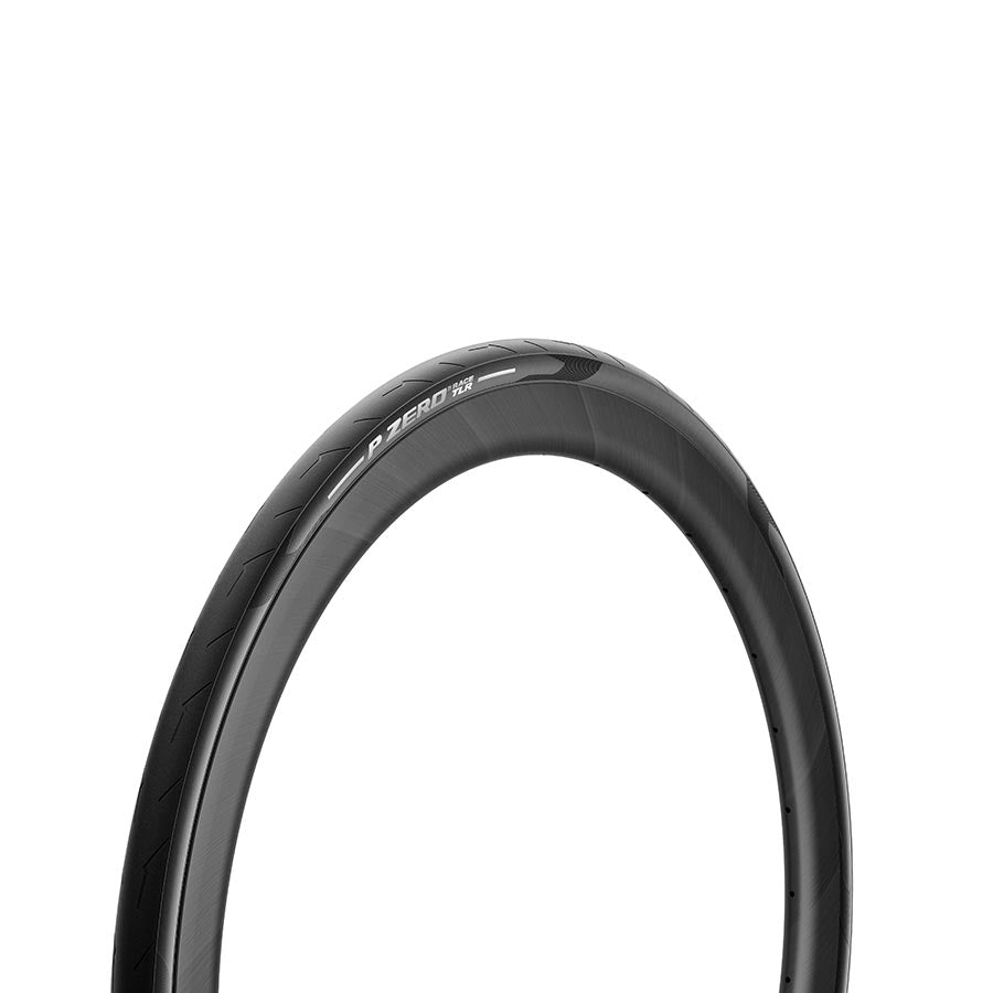 Pirelli PZero Race TLR road tire, 700x26c, folding tubeless-ready, black rubber, made in Italy for high-performance cycling.