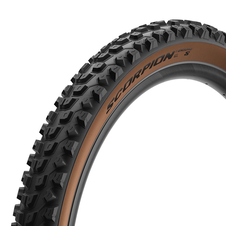 Pirelli Scorpion Enduro S mountain tire 27.5x2.60 folding tubeless-ready tire with SmartGRIP and hardwall for off-road riding.