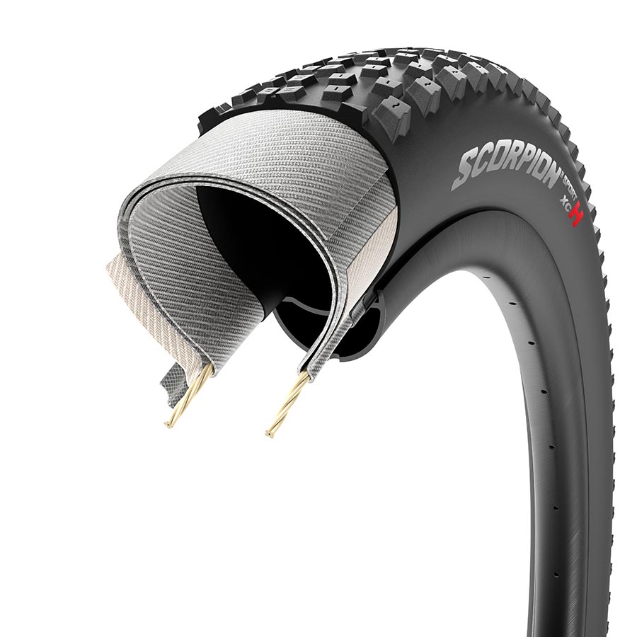 Pirelli Scorpion Sport XC M mountain tire 29x2.20 folding tubeless-ready tire with SmartGrip Prowall for mountain biking performance.