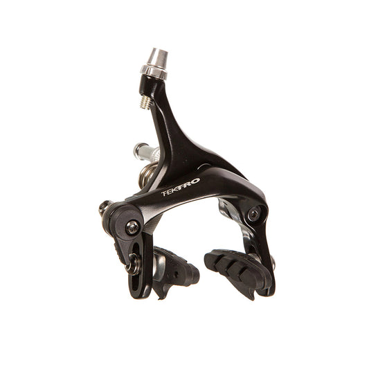 Tektro R315 road caliper brakes front reach 41-57mm, black, lightweight 192g, for road bikes, close-up view of brake calipers