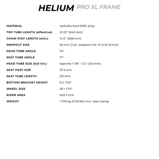 Radio Raceline, Helium Pro XL, Black, 21.25''