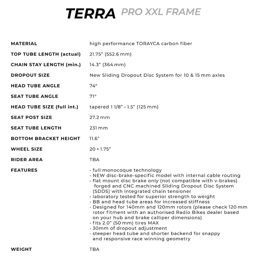 Radio Raceline, Terra Disc Pro XXL, Black, 21.75''