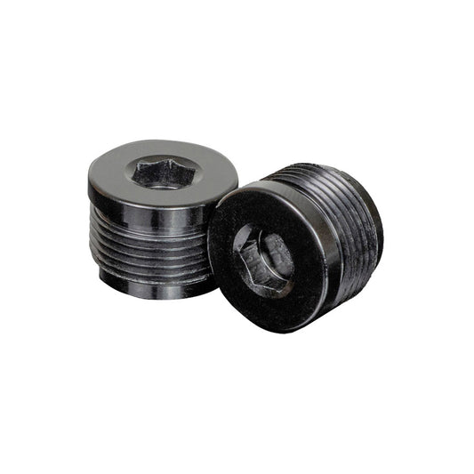 Black Renthal End Cap for Revo F, DHC, TRC pedal parts and accessories, designed for durable motorcycle pedal protection.