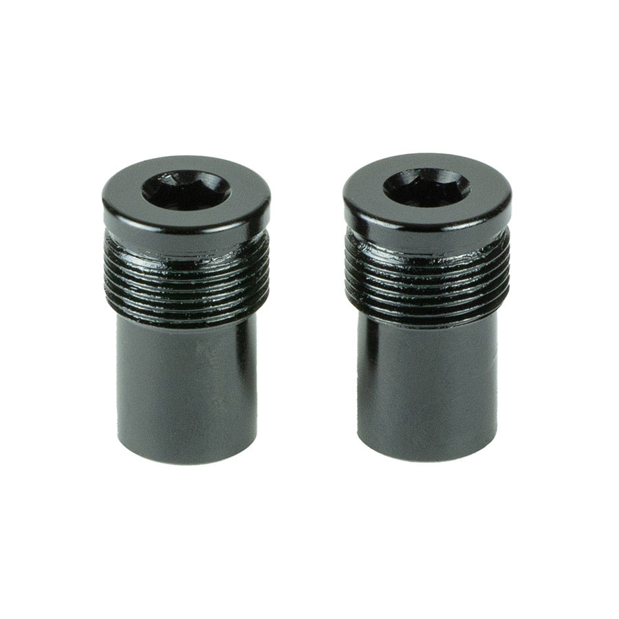Black Renthal end cap for Revo F, DHC, and TRC pedal parts and accessories, designed for durability and secure fit.
