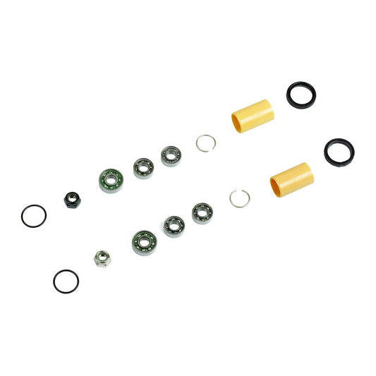 Renthal Revo-DHC Bushing and Bearing Kit for bicycle pedals, includes replacement bushings and bearings for smooth pedal operation.