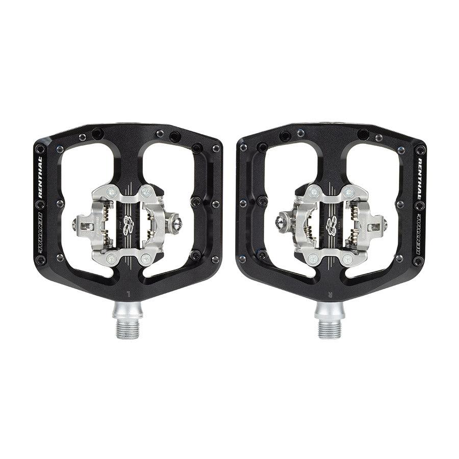 Renthal Revo-DHC clipless MTB pedals in black, durable and lightweight design for mountain biking.