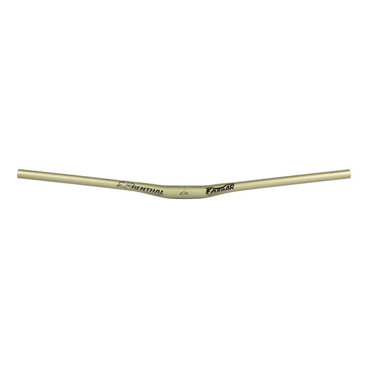 Renthal V3 Fatbar 31.8 MTB handlebars with 10mm rise in gold, showcasing the durable, lightweight mountain bike handlebar design.