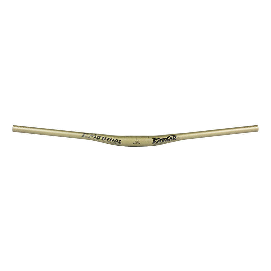 Renthal V3 Fatbar 35 MTB handlebars in gold with 10mm rise, designed for mountain biking.