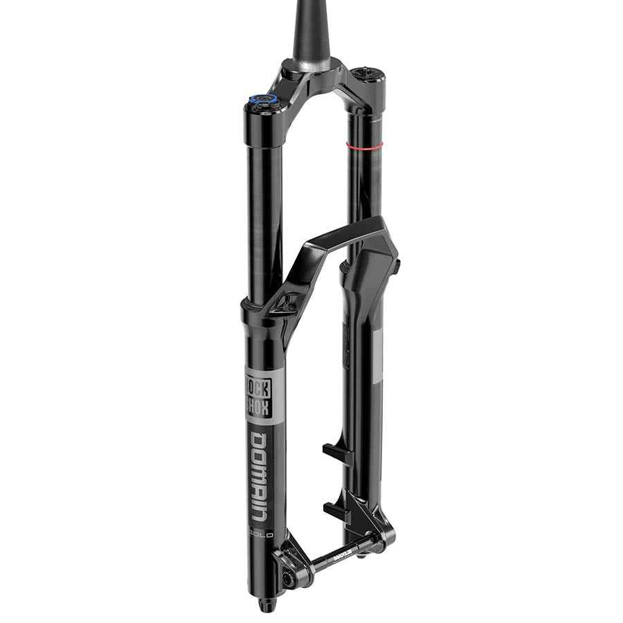 RockShox Domain Gold C1 suspension forks in black with 27.5-inch wheels, 180mm travel, 1.1/8-1.5 tapered steerer, 15x110mm axle