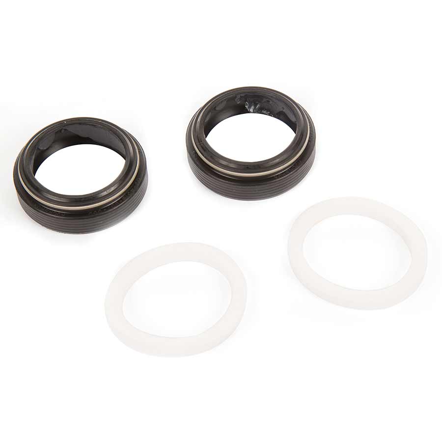 RockShox fork dust seals and foam rings, 32mm diameter, designed for Revelation A3 suspension forks, visible in the image.