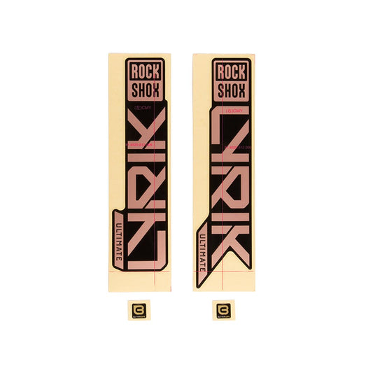 RockShox, Decal Kit for Lyrik Ultimate for 2023, Matte Copper for High Gloss Black