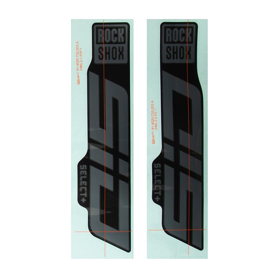 RockShox SID 35 D1 decal kit for fork repair parts, featuring blue crush design on decals for mountain bike suspension forks.