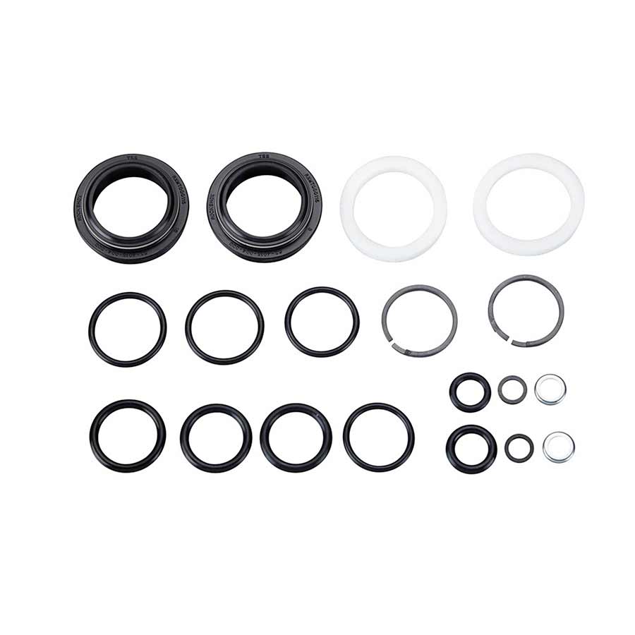RockShox Reba A7 Fork Service Kit with seals and components for 80-100mm and 120mm boost forks, designed for fork maintenance and repair.