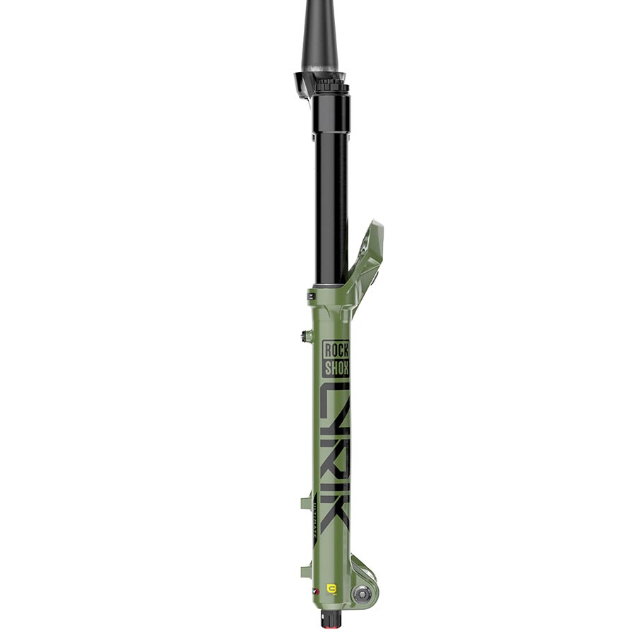 RockShox Lyrik Ultimate RC2 D1 suspension forks in black with 160mm travel, 1-1/8 to 1-5/8 inch steerer, 15x110mm TA axle