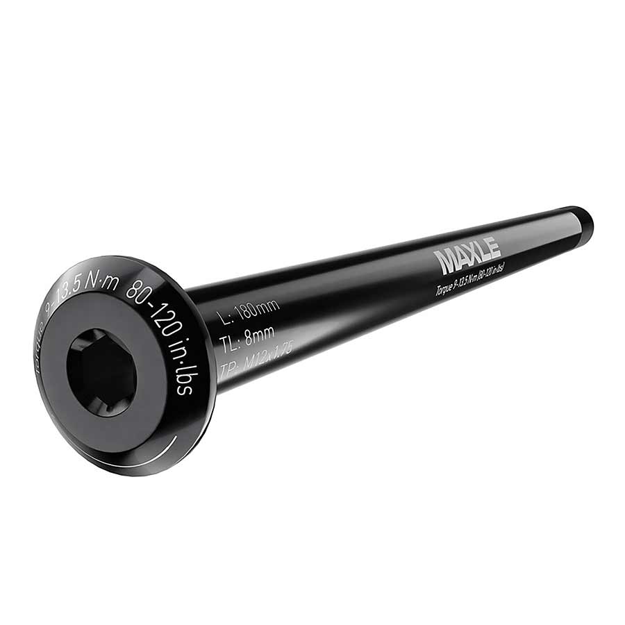 RockShox Rear Maxle Thru Axle for mountain bikes, 12x142mm with 174mm TA length and M12x1.75 thread pitch.