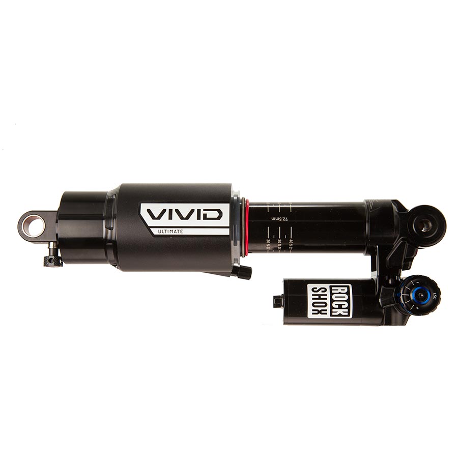 RockShox Vivid Ultimate DH C1 rear shock with standard eyelet and shaft, designed for high-performance downhill mountain biking.