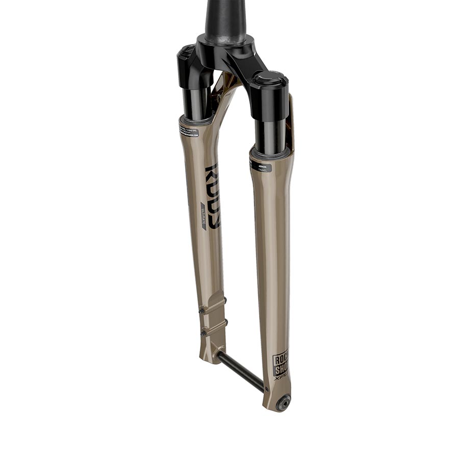RockShox, Rudy Ultimate, Suspension Fork, 700C, Solo Air, 40mm, 1-1/8''-1.5'', 12x100mm TA, Rake: 45mm, Brown