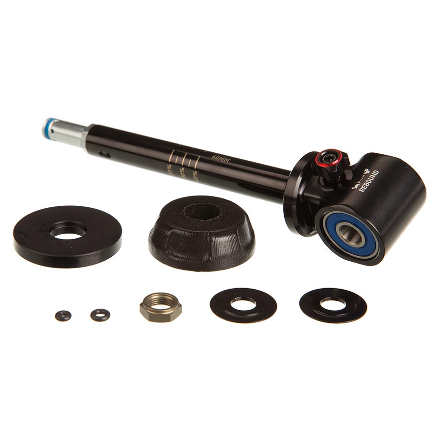 RockShox Super Deluxe Coil Damper Shaft for shock repair, featuring coil damper shaft with bearing eyelet, 55mm length.