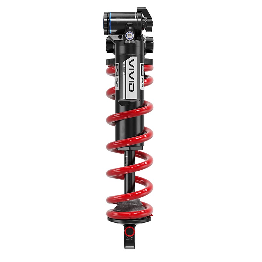 RockShox Vivid Coil Ultimate C1 rear shocks with hydraulic bottom-out lockout and eyelet mounting for mountain bikes.