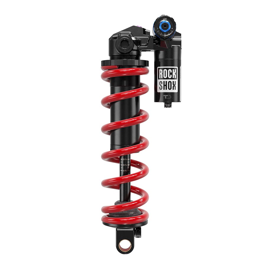 RockShox Vivid Coil Ultimate C1 rear shocks with hydraulic bottom-out lockout, eyelet mounting, and coil spring for mountain bikes.