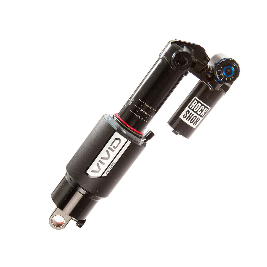 RockShox Vivid Ultimate DH C1 rear shocks with standard eyelet body and 75mm shaft for mountain bike suspension.