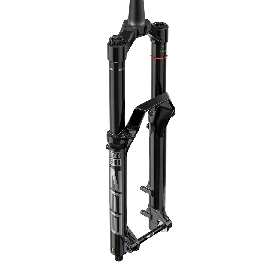 RockShox ZEB Ultimate A3 suspension forks for mountain bikes, black 27.5-inch with 190mm travel and 15x110mm thru-axle.
