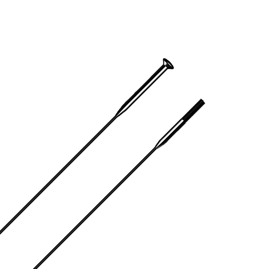 Sapim CX-Ray black straight pull spokes, high-quality bicycle wheel spokes with sleek black finish and precise construction.