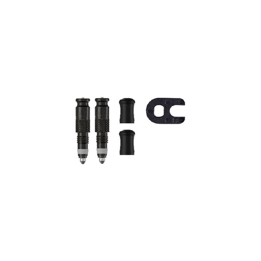 Schwalbe CLIK Conversion Kit tubeless valves with quick-click design for replacing presta valve cores on bicycle tires.