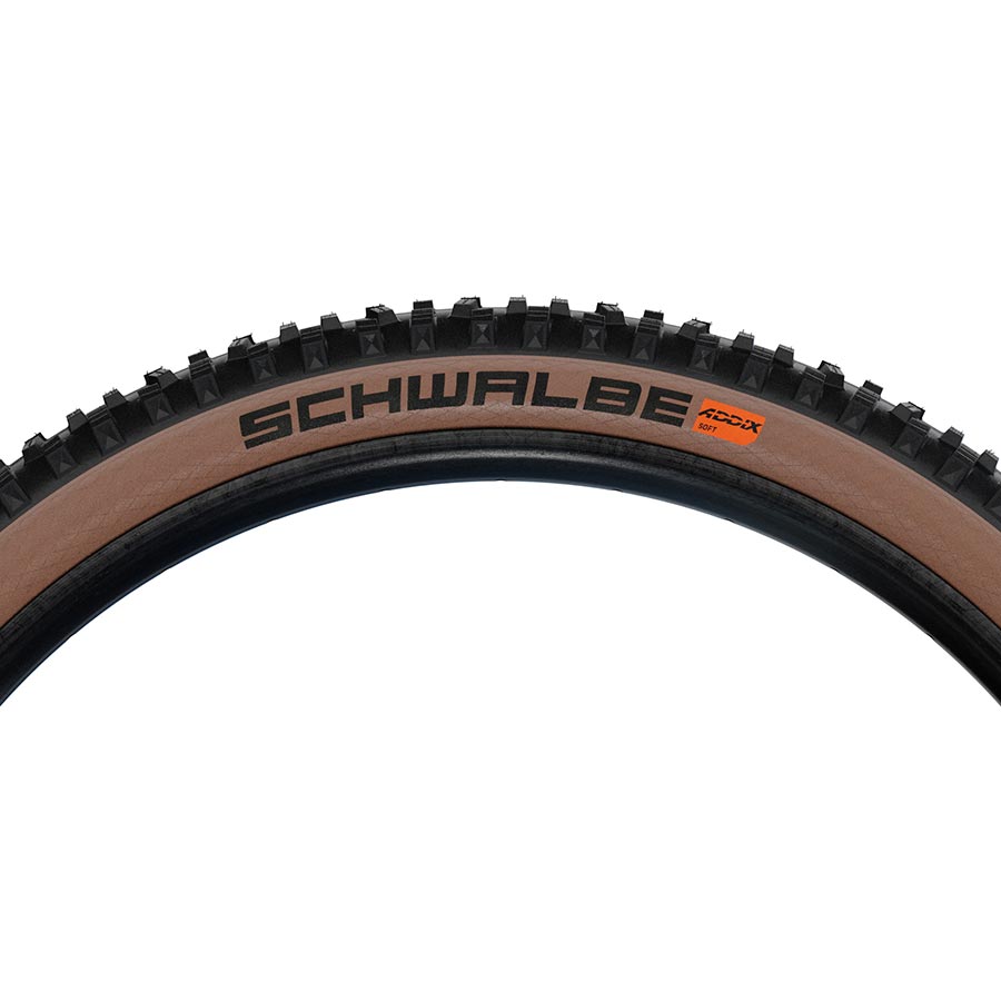 Schwalbe Hans Dampf Addix mountain tire with 24x2.35 folding tubeless-ready design and Addix performance for mountain biking.
