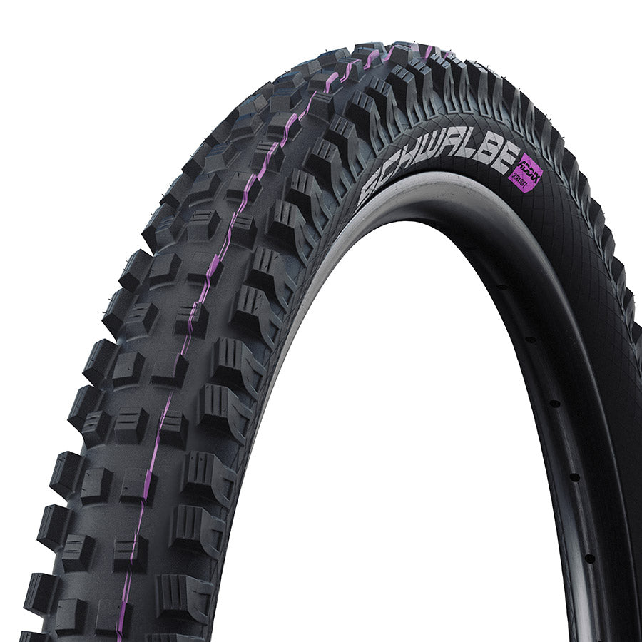 Schwalbe Magic Mary Trail Pro mountain tire 29x2.50, tubeless-ready, black, with Addix Ultra Soft compound, designed for trail riding.