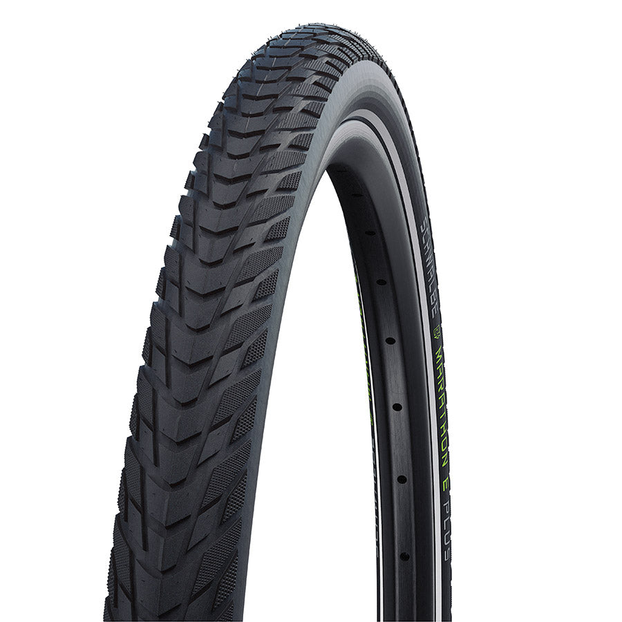 Schwalbe Marathon E-Plus hybrid tires for 27.5-inch wheels, black wire clincher with SmartGuard puncture protection