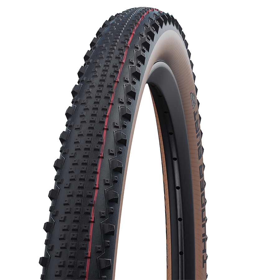 Schwalbe Thunder Burt mountain tire for 27.5-inch bikes, tubeless-ready with Addix Speed Super Ground compound and black finish.