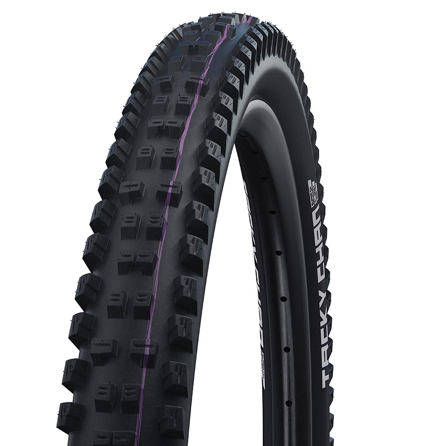 Schwalbe Tacky Chan mountain tire 27.5x2.40 folding clincher with Addix Ultrasoft rubber, black tire for downhill riding.