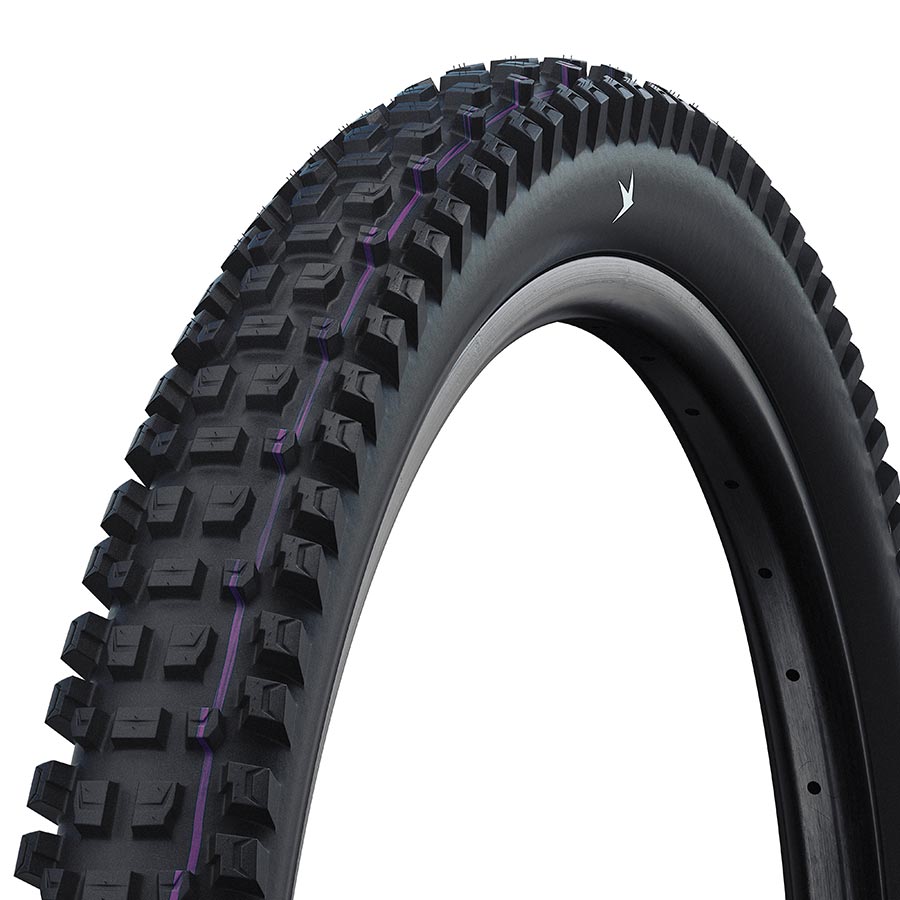 Schwalbe Albert Gravity Pro mountain tires, 27.5x2.50, tubeless-ready with Addix Soft rubber for mountain biking.