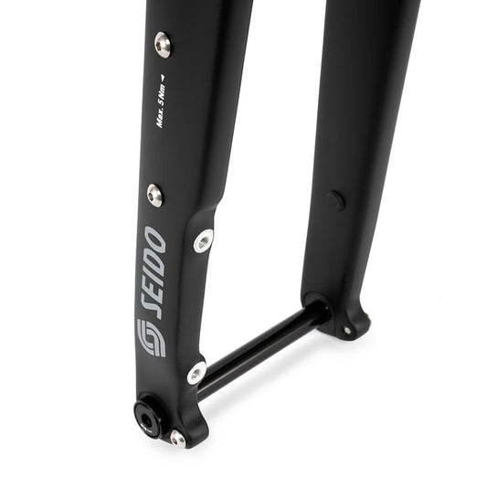 Seido, RGT, Fork, 700C/27.5'', 1-1/8''-1.5'', 12x100mm TA, Rake: 50mm, Black