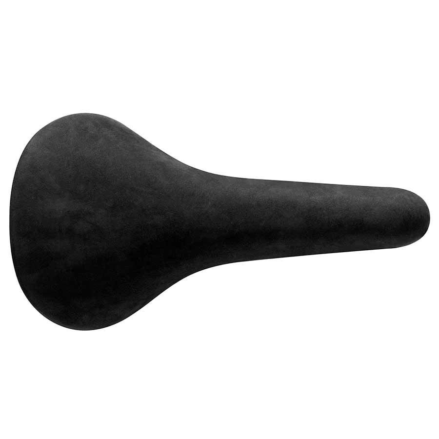 Selle Italia Turbo 1980 Nubuk road saddle, black with a sleek design, 275x146mm, lightweight 295g for road cycling comfort.