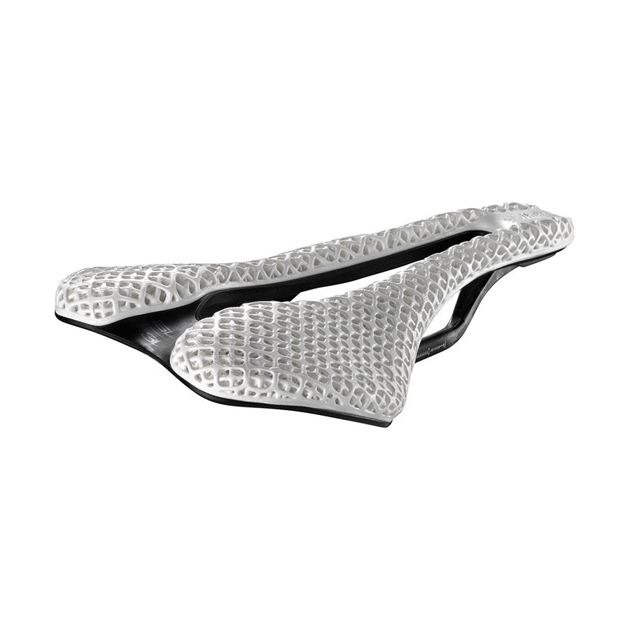 Selle Italia SLR 3D Road Saddle, 145mm width, lightweight men's bike saddle in white with ergonomic design