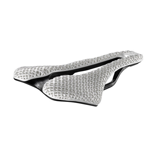Selle Italia SLR 3D Road Saddle, 145mm width, lightweight men's bike saddle in white with ergonomic design