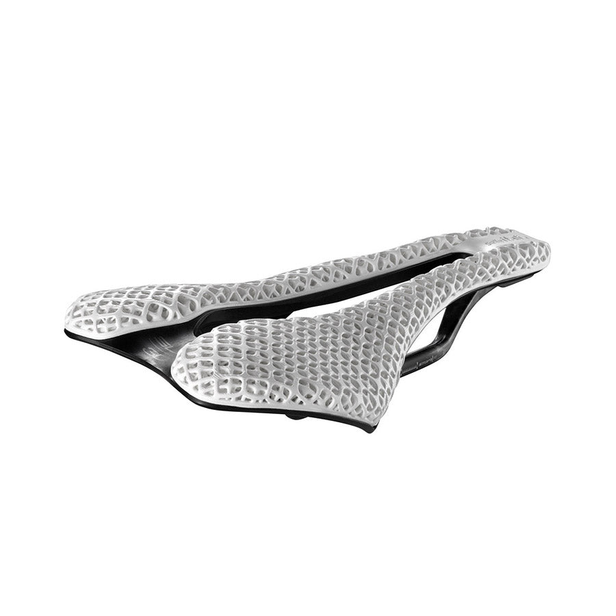 Selle Italia SLR 3D road saddle, 145mm, men's white bicycle saddle with lightweight design and ergonomic shape.