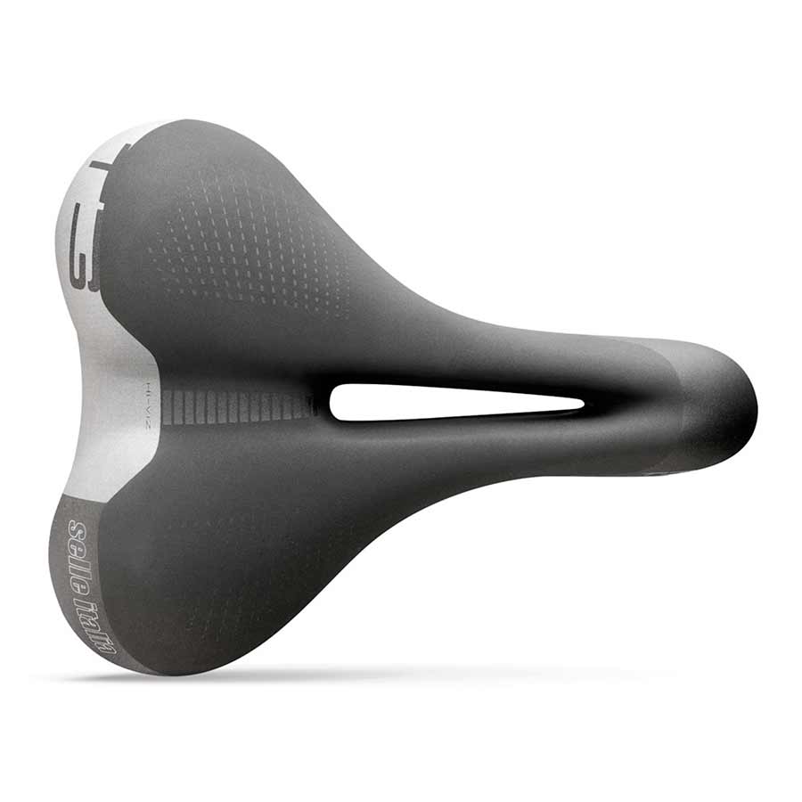Selle Italia T 3 Flow recreational and commuter saddle, unisex, 267x210mm, black, with ergonomic design and padding for comfort.