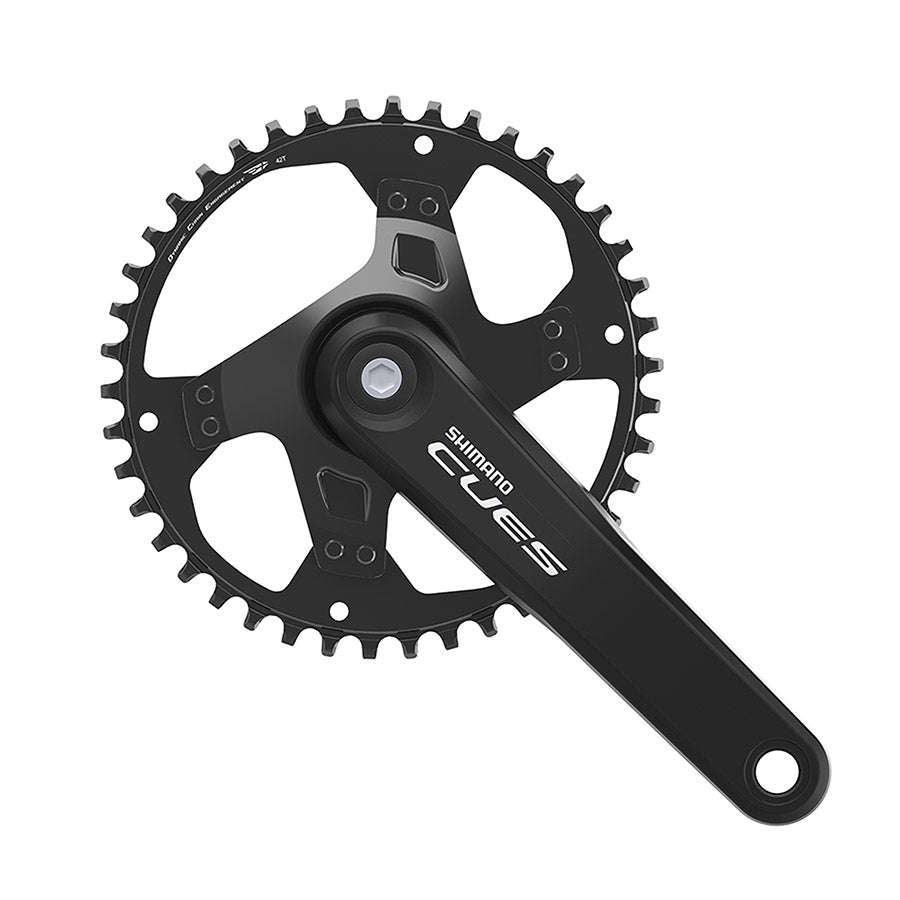 Shimano CUES FC-U4000-1 MTB crankset with 30 T JIS chainring, 170mm black boost crankset for mountain bikes