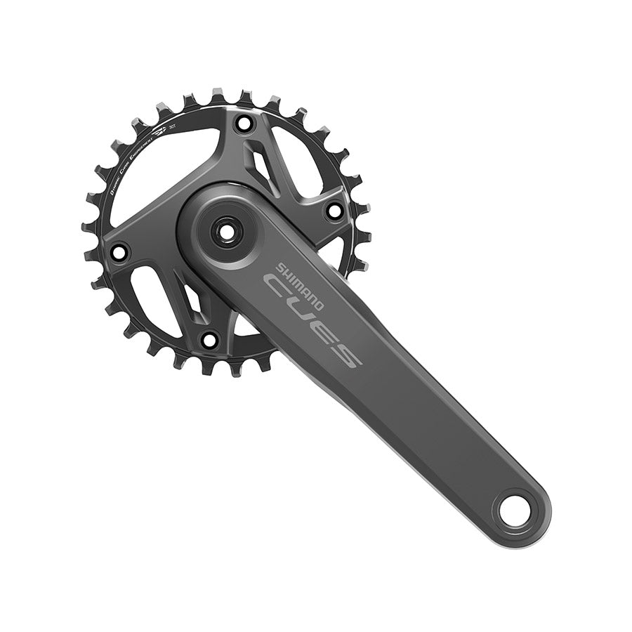Shimano CUES FC-U6000-1 MTB crankset with 30T chainring, 170mm black Hollowtech II boost crank for mountain bikes