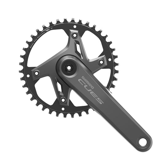 Shimano CUES FC-U6000-1 MTB crankset with 40T chainring, 170mm black Hollowtech II crankarms for mountain biking.